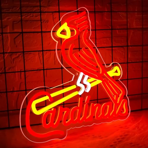 Image of Baseball Neon Sign for Wall Decor Dimmable Baseball Team Led Neon Sign for Man Cave Bedroom Sport Club Garage Party Bedroom Dorm Birthday Gift for Fans Size 13 * 13.4 In(ZYLD134)