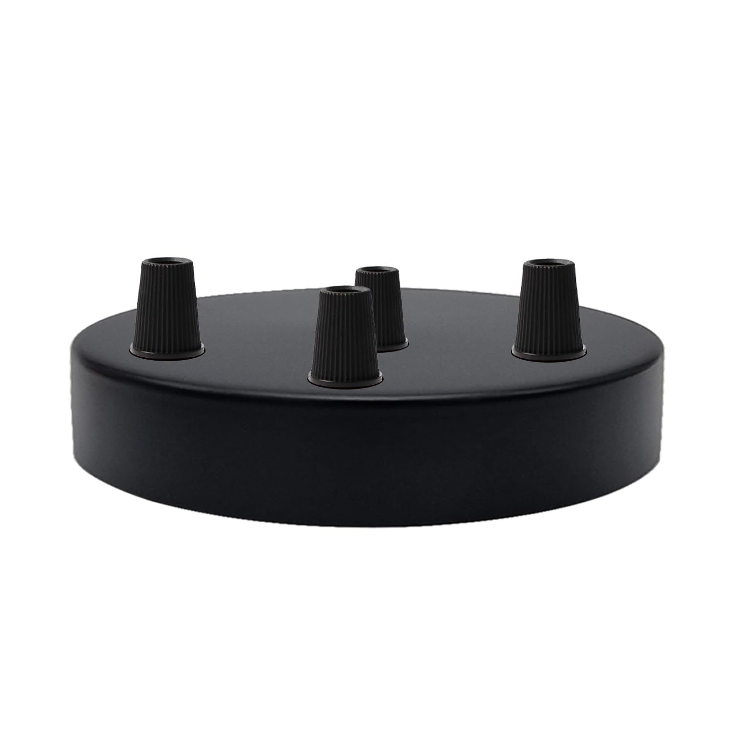 LEDSone Industrial 4 Out Ceiling Rose Light Fitting Ceiling Canopy Light Kit 120mm for Pendant Light Ceiling Light Wall lamp Chandelier, Black 4 Hole with Ceiling Plate Bracket. [Energy Class A+++]