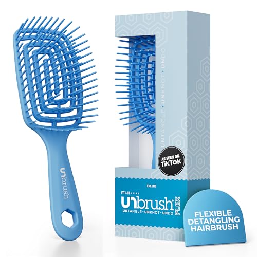 FHI Heat UNbrush Flex Detangling Brush — Ultra-Flexible, Pain-Fre...