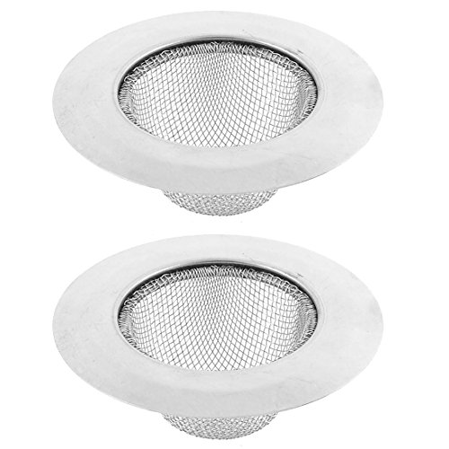 Colador para lavamanos de acero inoxidable 90 mm 2 pzas