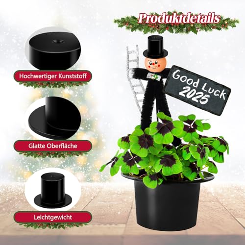 Hopton 100 Stück Mini Zylinder Hut zum Basteln, Schwarze Kunststoff Clown Hut, Mini Puppenhaus Zubehör, Weihnachtspuppe Spielzeug Hut für Multi DIY Projekte Themenpartys