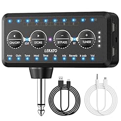 LEKATO Mini amplificateur de Guitare, Mini Ampli Guitare avec 10 présélections, 10 modèles d’ampli, 10 chargements IR, accordeur, récepteur Bluetooth, Effets Multiples incrustés, Enregistrement USB - Les Beatles, Paul McCartney, John Lennon, RIngo Starr, George Harrison
