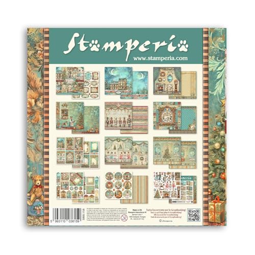 Papier de scrapbooking Stamperia sans acide double face de qualité premium - 5