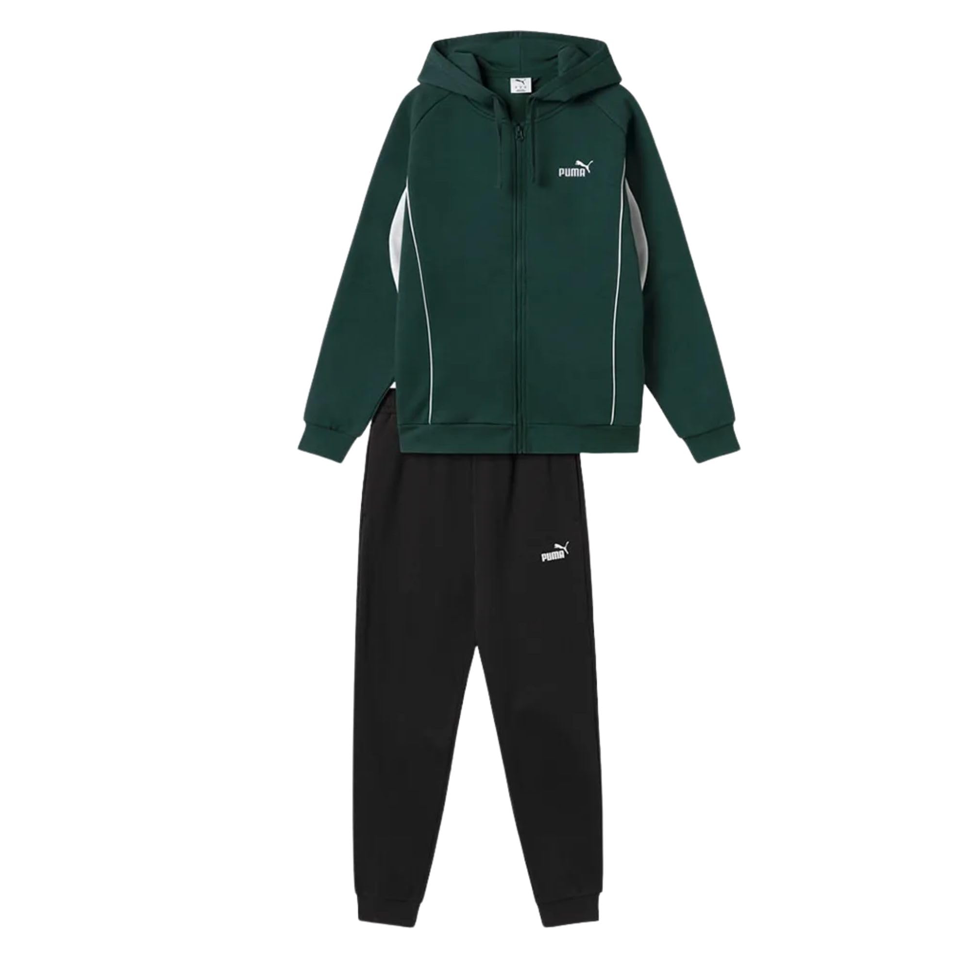 PUMA Tuta da Uomo con Cappuccio Sport FL Verde Codice 688177-75