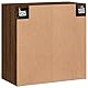 vidaXL Wandschrank, Hängeschrank mit viel Stauraum, Wandmontage Badschrank Medizinschrank, Aufbewahrungsschrank für Wohnzimmer, Braun Eichen Optik Holzwerkstoff