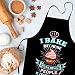 zukmvuh Funny Baking Aprons for Women, Baking Gifts for Women Apron, Cute Christmas Kitchen Apron for Baking Cooking Grilling I Baking Because People is Frowned Aprons Gifts