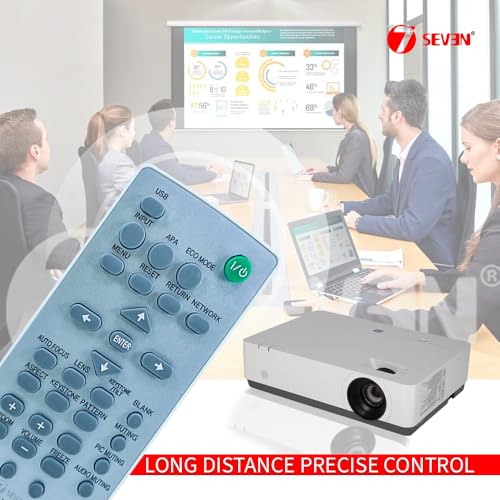 Image of 7SEVEN Compatible for Sony Projector Remote Original Model RM-PJ6 RM-PJ7 RM-PJ8 Controller Suitable for VPL-EX7 ES1 ES2 ES4 CX70 CX71 CX80 EX345 EX430 EX435 EX450 EX455 EX570 Projectors Models