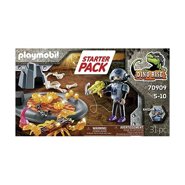 PLAYMOBIL Dino Rise 70909 Starter Pack Kampf gegen den Feuerskorpion, Spielzeug für Kinder ab 5 Jahren – Bild 4
