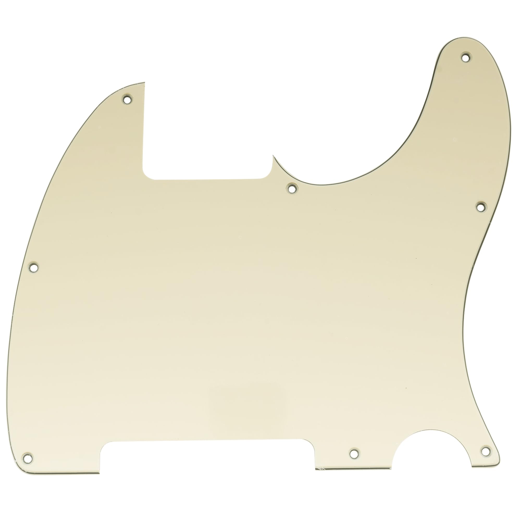 Musiclily 8 Otworów Pickguard Esquire Maskownica do Gitary Fender USA/Mexican Telecaster Esquire, 3-warstwowy Kremowy