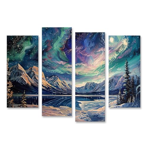 Images murales aurore boréale pour une ambiance hivernale apaisante