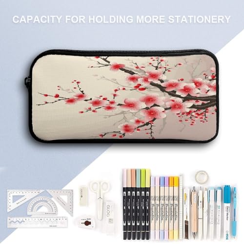 Printed Backpack With Lunch Pack Storage Box Case Japanese Floral Cherry Blossom 3pcs Lightweight Travel Backpack4