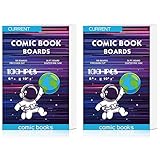 YSCare 200 Comic Book Boards, Current Size Comic Book Boards, Acid-Free Backing Board,Thick and Durable Books Board for Regular Comics Archival (White)