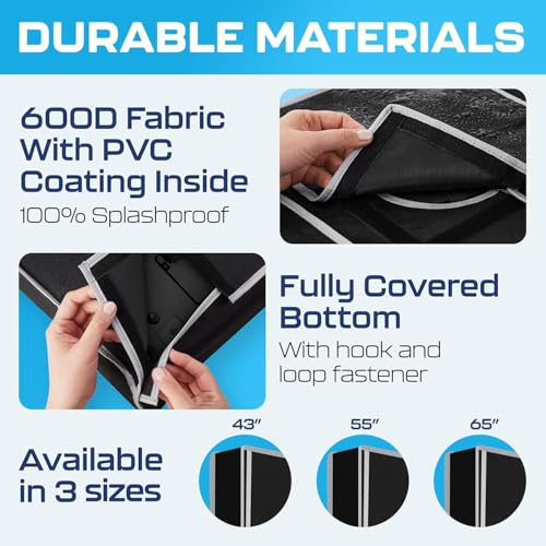 Outdoor TV Cover 48-50 Inch | Waterproof and Weatherproof TV Covers | Outdoor TV Enclosure | Smart Shield TV Screen Protector for Outside TV | Cover for Moving | TV Display Protectors – Forest by Garnetics - Image 7