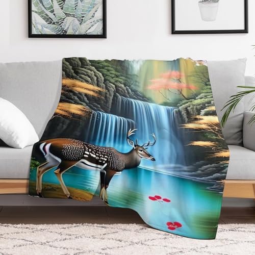Couvertures en flannel de confortable et chaude, plaid cerf doux - 3