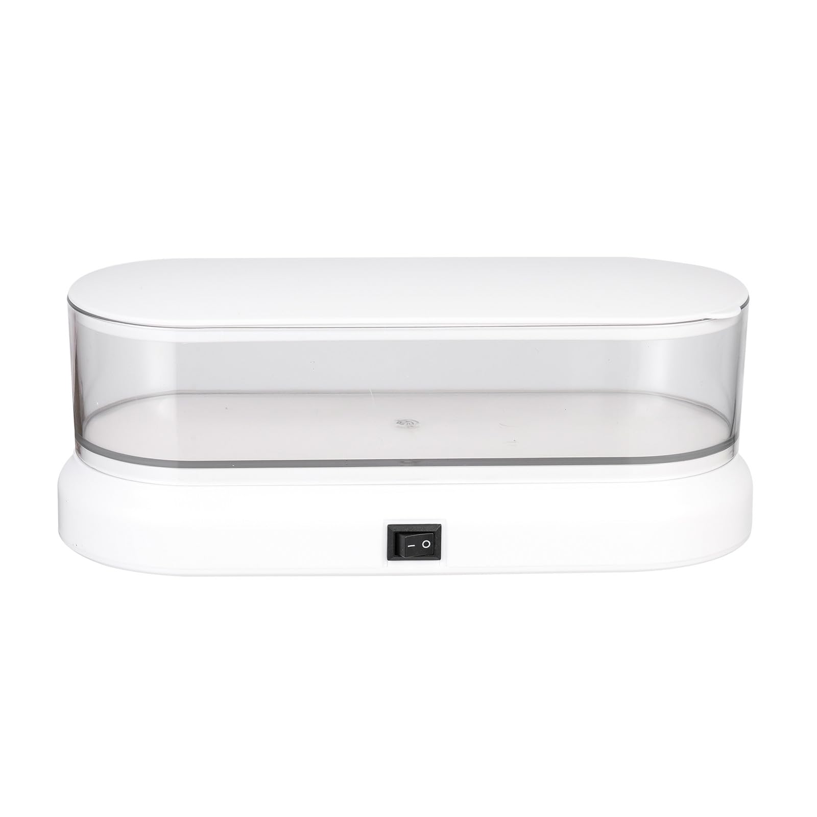 Portable Ultrasonic Eyeglasses Cleaner Jewelry and Watch Cleaning Box, Small White Household Ultrasonic Cleaning Machine for Metal Rings and Makeup Brushes