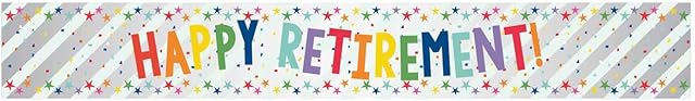 Amscan 9912134 - Multicoloured Happy Retirement! Foil Party Banner - 2.7m
