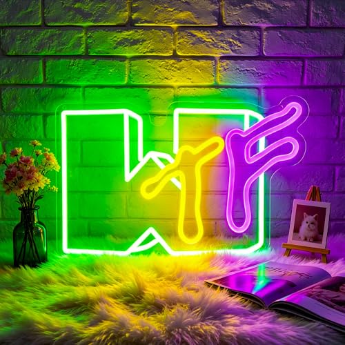 Image of Neon Sign, Neon Signs for Wall Decor LED Light Up Signs Home Decor for Gaming Room Bedroom Club Party Bar Shop USB Operated