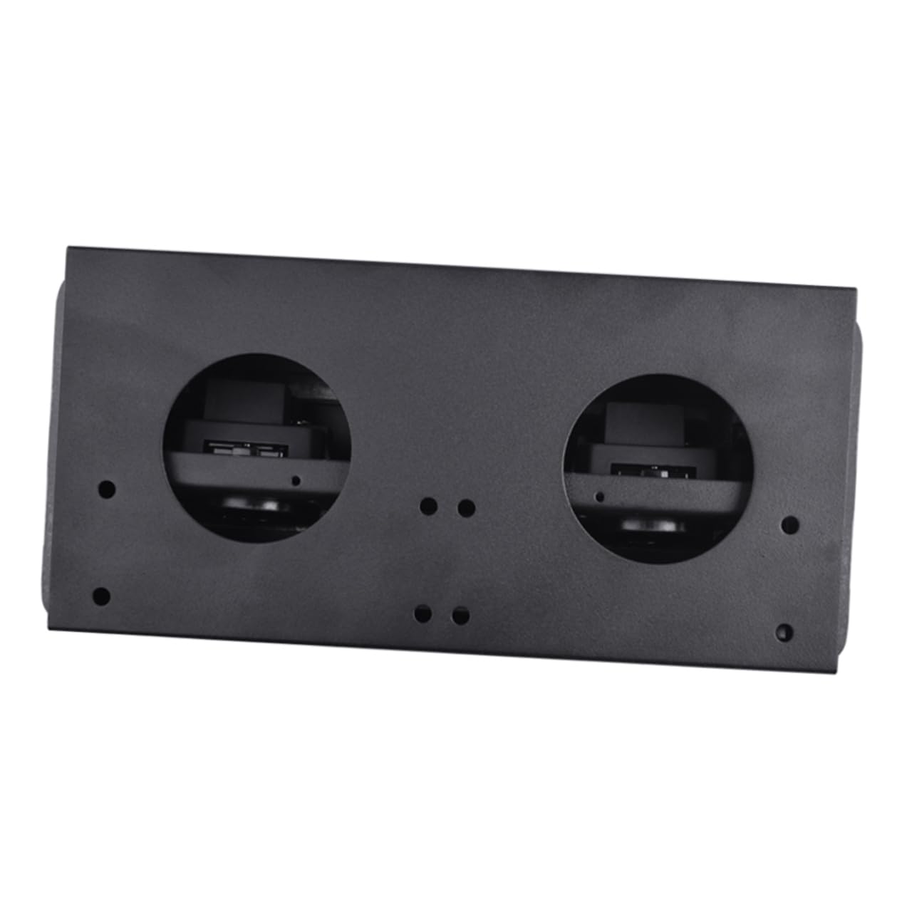 Tofficu Multiprise Encastrable Ronde Noire en Plastique Prises de Courant et Ports USB, Interrupteur Individuel, pour Salle de Réunion et Bureau Moderne
