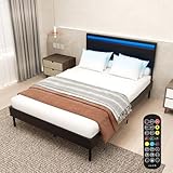 Stable et robuste : ce cadre de lit est composé d'un sommier à lattes stable avec un total de 12 lattes et d'une tête de lit rembourrée. Il supporte jusqu'à 350 kg et sa taille 140 x 200 cm couvre parfaitement les besoins de la vie quotidienne.