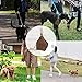 TMBMLPP Leckerlibeutel für Hunde, Futterbeutel Hunde, Schrumpftaschen mit Clip Schnalle, Hundebeutel Leckerli, Futtertasche, für Haustierspielzeug (Gehen -Braun)