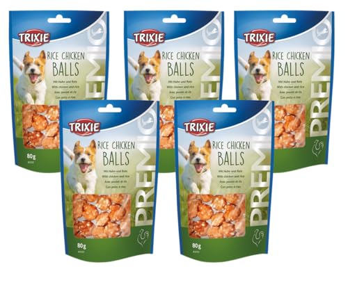 5 Beutel mit Reis und Hähnchen