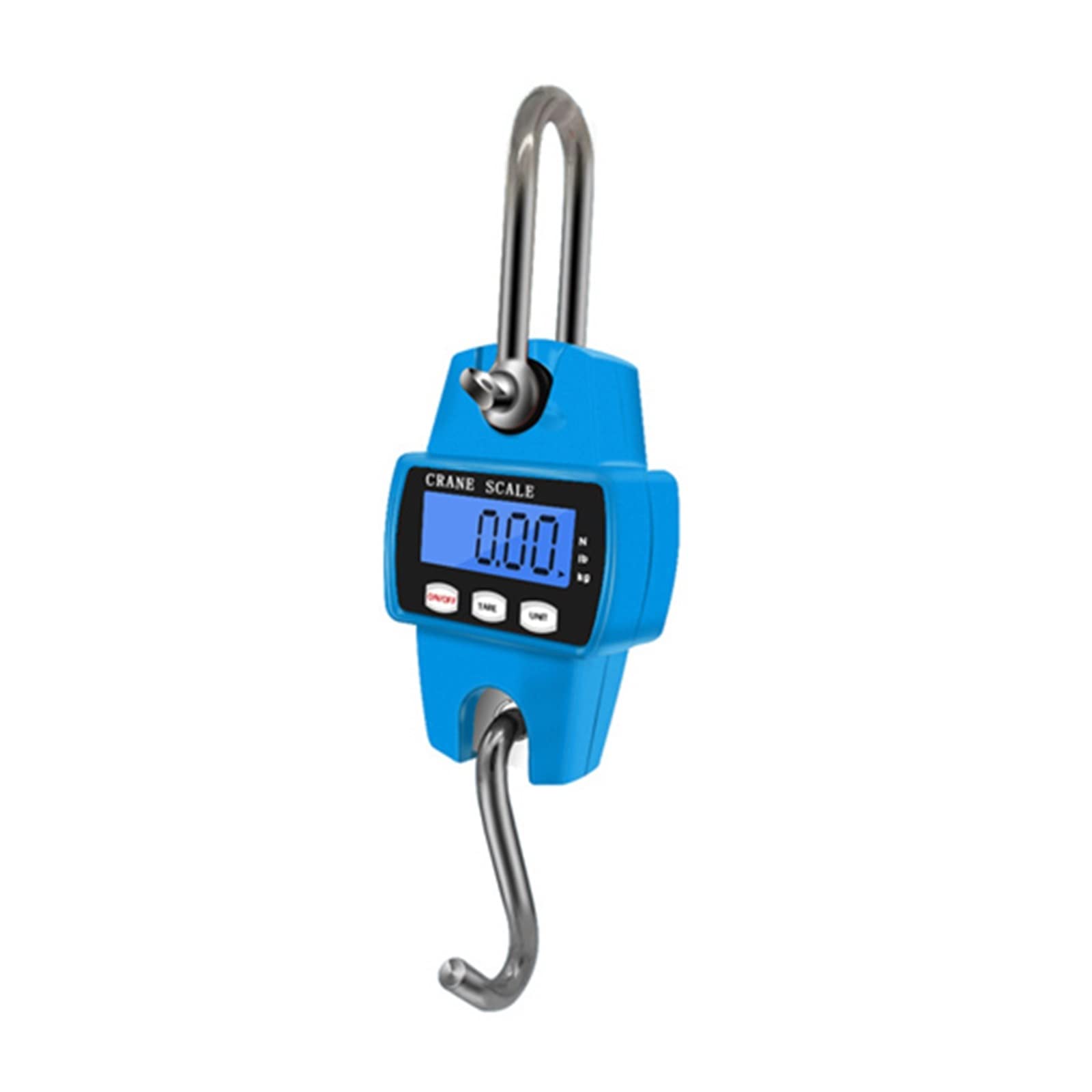 Crane Scale, 1PC Mini Hanging 300KG/0.1KG Scale Electronic Crane Portable Hook Industrial Weighing N/lb/kg Unit Conversion(Blu)