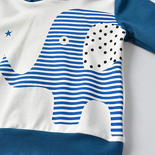 Image of Toddler Infant Baby Boy Clothes Animal Style Long Sleeve Hoodie Tops Sweatsuit Pants Outfit Set