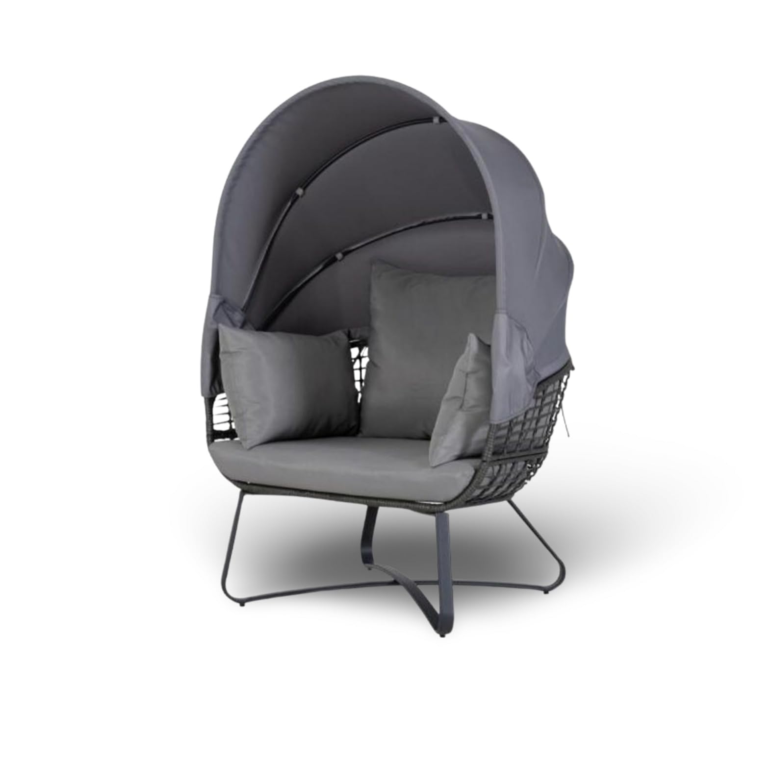 BURI Egg Chair fotel wypoczynkowy, 110 x 156 cm, ze składanym dachem, fotel outdoorowy, krzesło ogrodowe