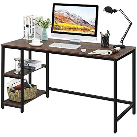 COSTWAY Schreibtisch aus Holz & Eisen Cover