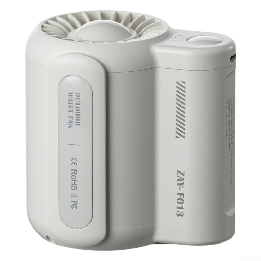 Ventilateur de ceinture USB 4500 mAh silencieux 36 dB portable (vert)