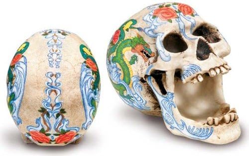 Dragon Rose Tattoo Skull RARE