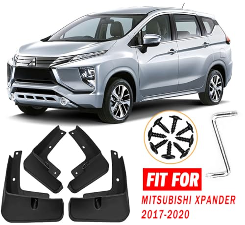 Image of Mud Flaps Mud Guards Fit for 2017-2020 Mitsubishi Xpander, Front & Rear Mud Splash Guards Accessories - 4 Pc, Black