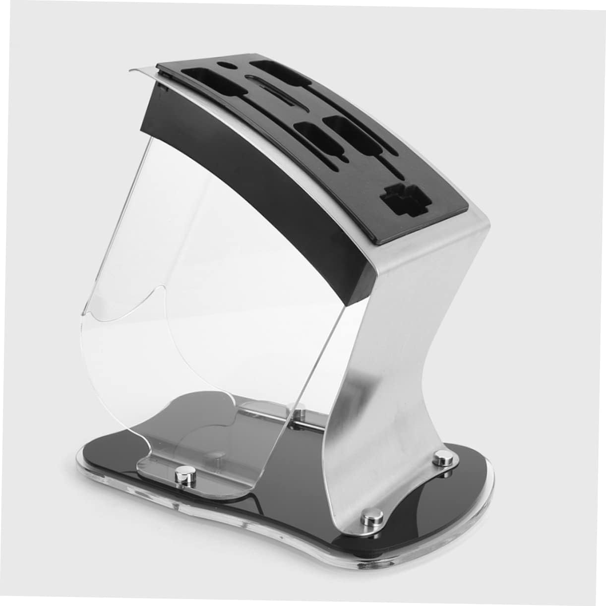Slot Transparent Acrylic Knife Holder Tilted Design for Kitchen and Outdoor Use Knife Organizer for Easy Access and Safe Storage