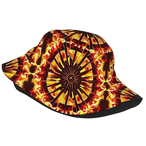 Turning The Flame Adult Unisex Sunshade Bucket hat, Non-Shrinking, Lightweight, Breathable, Foldable, Easy to Store Black2