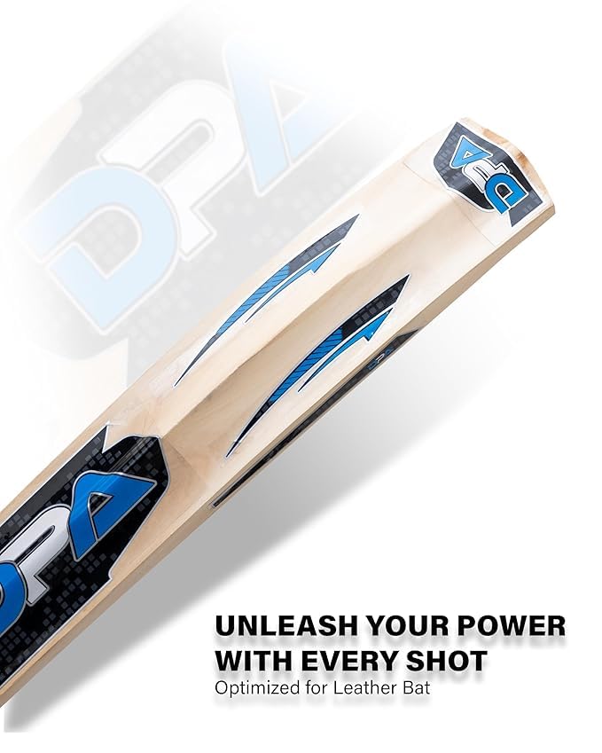 Image of Poplar Willow Cricket Bat Wooden Cricket Bat for Tennis Ball & Leather Ball Lightweight Durable Strong Bat Comfortable Grip Long Handle (Blue Bat Ball Cover 3)