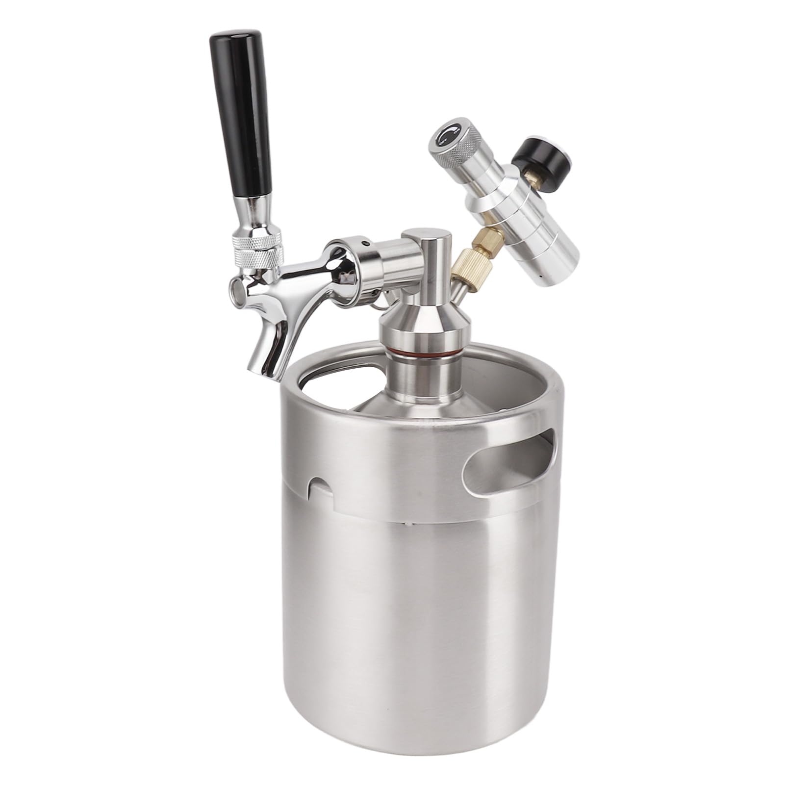 aqxreight Barril Keg 2L 150PSI Portátil Acero Inoxidable De Cerveza Casera Dispensador Presurizado para Cerveza Artesanal Y Bebidas