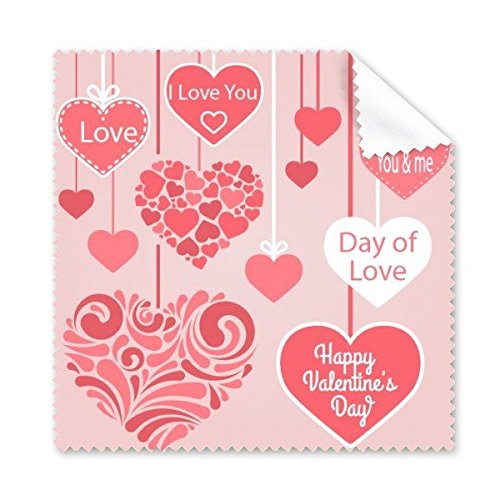 Chiffon de nettoyage Saint Valentin cadeau romantique pour écrans 5pcs