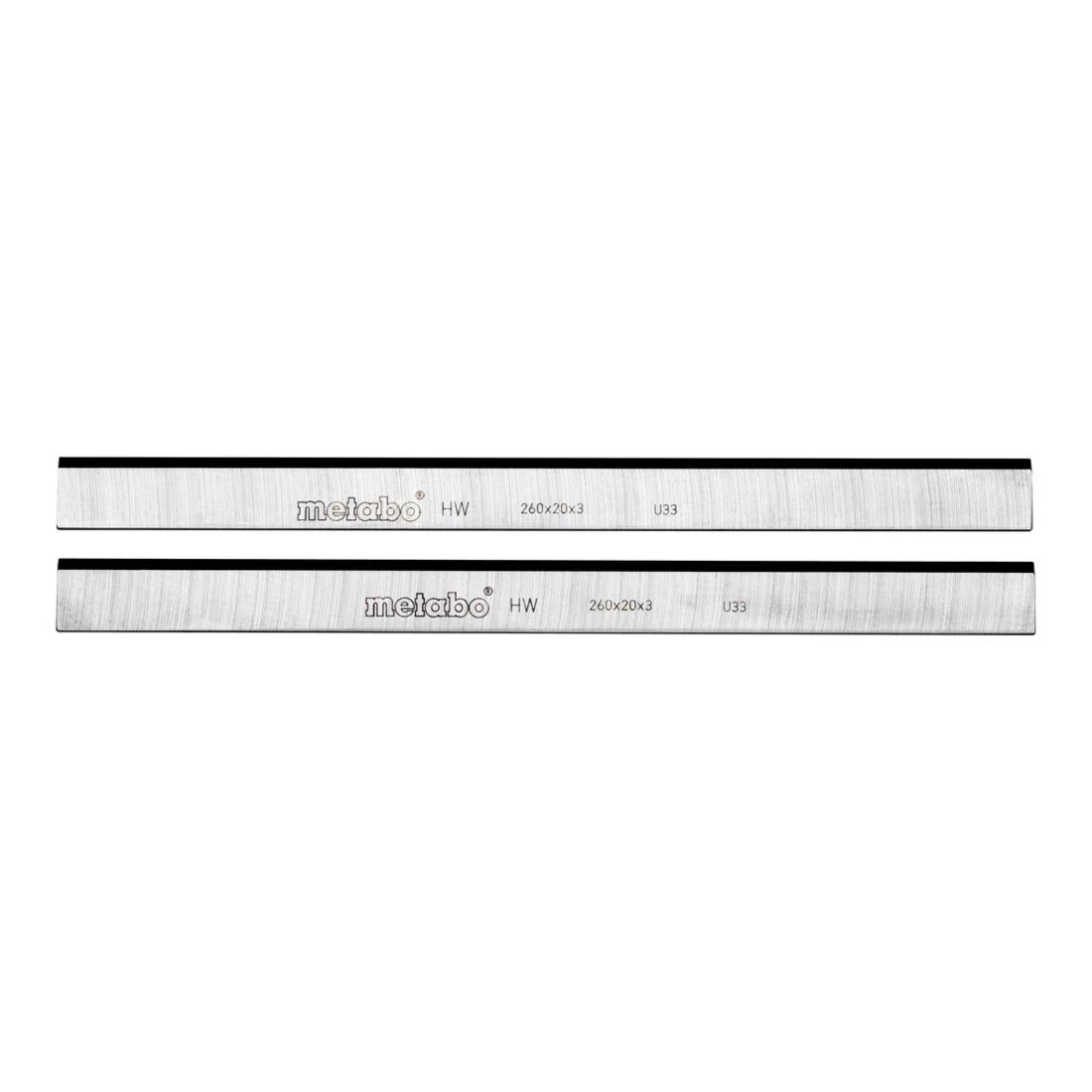 METABO 80911030730 - Juego de cuchillas HM afilables - 20 x 3 x 260 mm