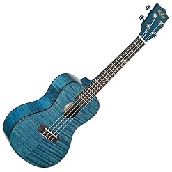 Kala KA-CEMB Concert Exotic Mahogany Blue Transparent Satin Ukulele with Gig Bag and Tuner - Les Beatles, Paul McCartney, John Lennon, RIngo Starr, George Harrison Kala KA-CEMB Concert Exotic Mahogany Blue Transparent Satin Ukulele with Gig Bag and Tuner – Image 2