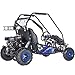 MotoTec Mud XL 212cc 2 Seat Go Kart Full Suspension Blue