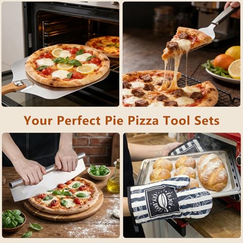 Pizza Peel and Pan 7-Piece Set