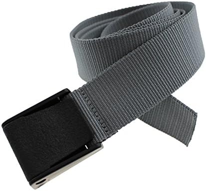 Thomas Bates Titan Durable Outdoor Nylon Web Belt Metal Free (Graphite)