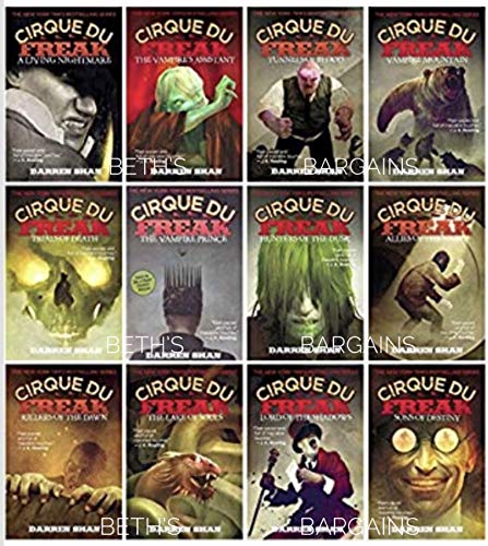 Cirque Du Freak Series - Complete 12 Book Collection - Killers of the Dawn, Lord of the Shadows, Trials of Death, Sons of Destiny, Living Nightmare, Vampire s Assistant, Tunnels of Blood, Vampire Prince, Hunters of the Dusk