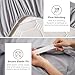 Bedsure Deep Pocket Queen Sheets Set - Fits Mattresses Up to 21 Inches Thick - 4 Piece GentleSoft Bed Sheets, Moisture Wicking, Soft & Cooling Bedsheet & Pillowcases, Easy & Secure Fit, Light Grey