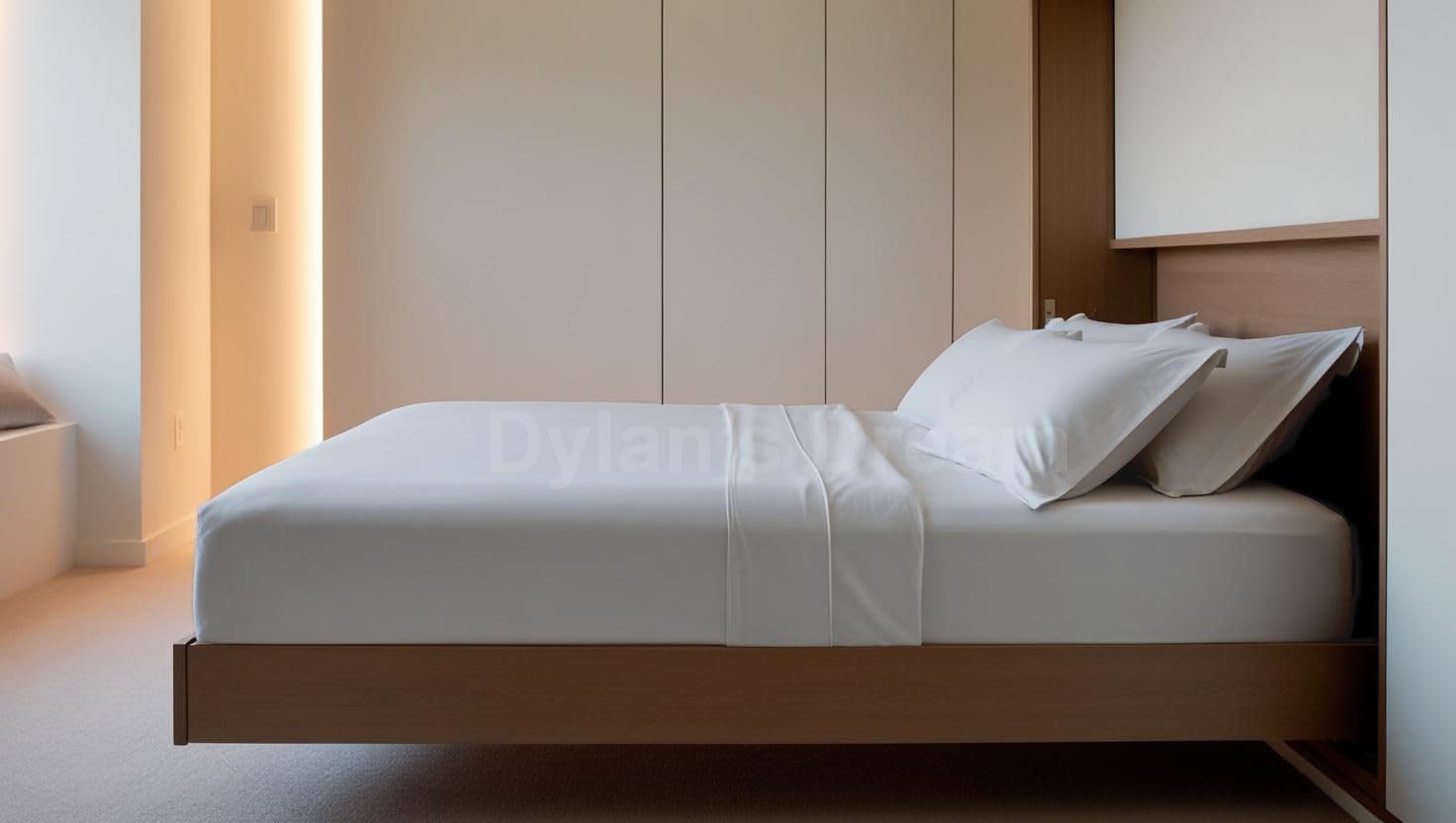Dylan's Dream Murphy Bed Sheets King 4-Piece Sheet Set for Murphy/Wall Bed, King Size, 1800 Microfiber, Fit Mattress Upto 6" to 8" Deep Pocket (Light Grey)