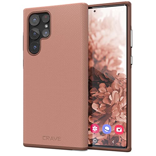 Image of Crave Galaxy S22 Ultra Case, Shockproof Protection Dual Layer Case for Samsung Galaxy S22 Ultra 5G (6.8 inch) - Blush
