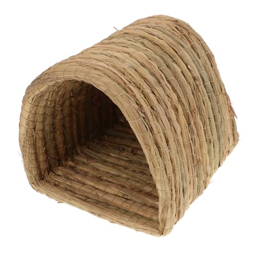 Happyyami 2pounds Cozy Chicken Nest Straw Woven Small Animal Hideaway Pet Bed Guinea Pig Beds