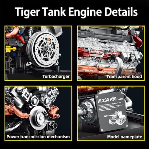 Jouet de construction militaire Technic Tigre MOC moteur électrique - 3