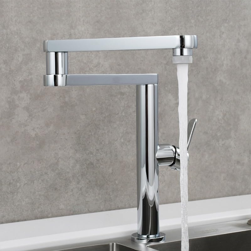 Robinet de cuisine pliable pour évier sous fenêtre mitigeur noir LWX - 4