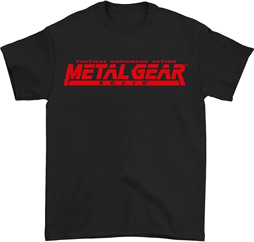 Metal Gear Solid Shirt Graphic Cotton Fashion Game T-Shirts Top Black